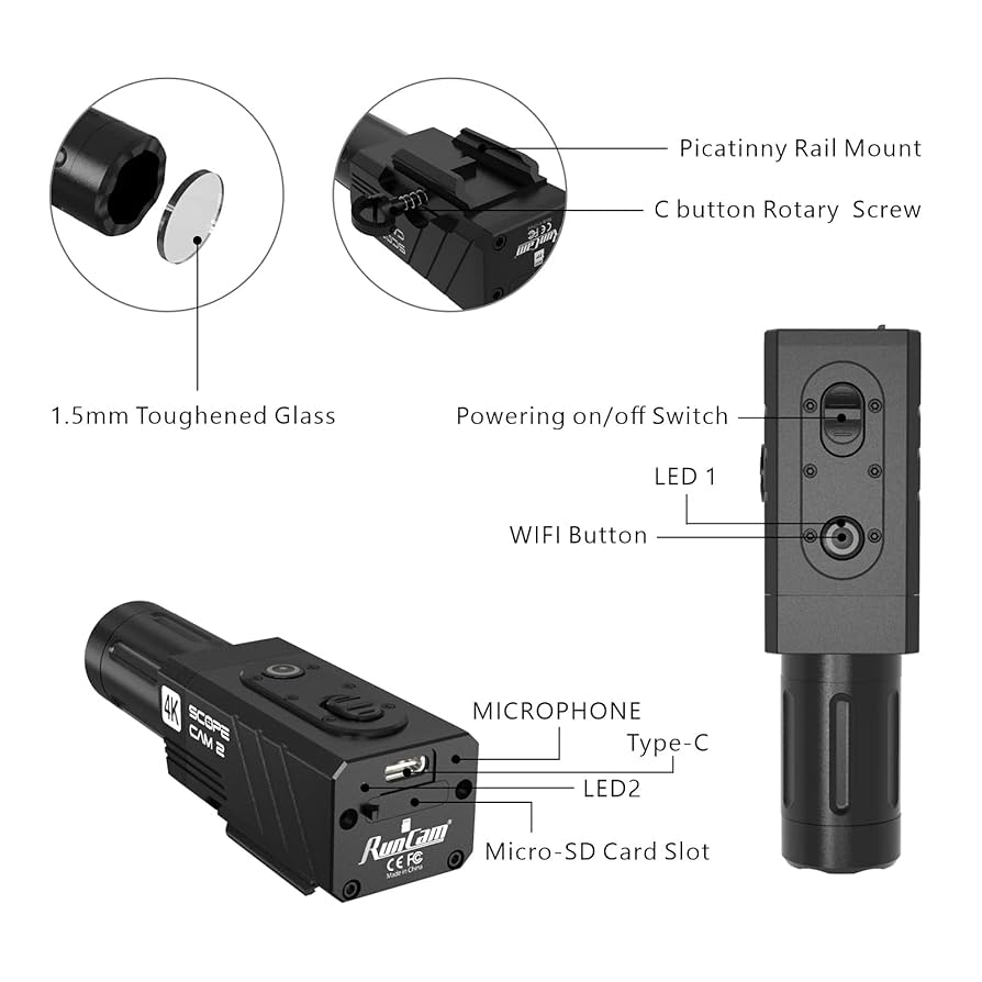 Amazon.com : RunCam ScopeCam2 4K Airsoft Camera WiFi